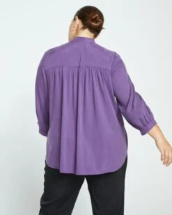 Sol Cupro Blouse - Potion Purple -ChicLuxe Store Aix Top Dark Purple USTO1388B 567 004 003 2048x