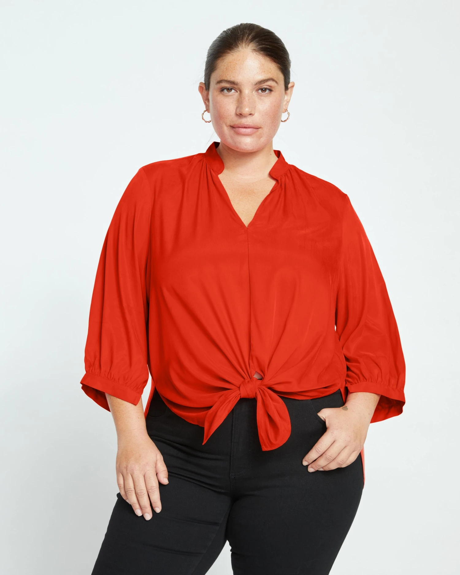 Sol Cupro Blouse - Lipstick 2 Sol Cupro Blouse - Lipstick - Image 2