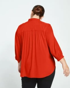 Sol Cupro Blouse - Lipstick 10 Sol Cupro Blouse - Lipstick -ChicLuxe Store Aix Top Poppy USTO1388B 059 004 024 2048x