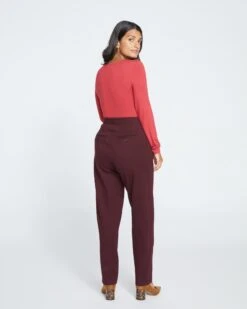 Audrey Tailored Ponte Pants - Black Cherry -ChicLuxe Store Audrey Tailored Ponte Pants Black Cherry USPA1285B 190 004 059 2048x