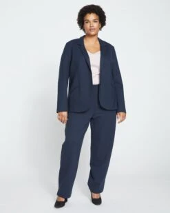 Audrey Tailored Ponte Pants - Navy