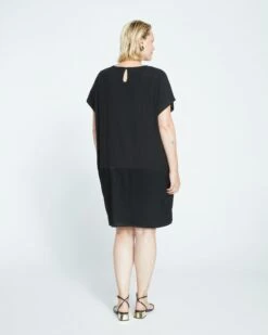 Avenir Double Luxe Dress - Black -ChicLuxe Store Avenir Dress Black US1003B 001 004 002 2048x