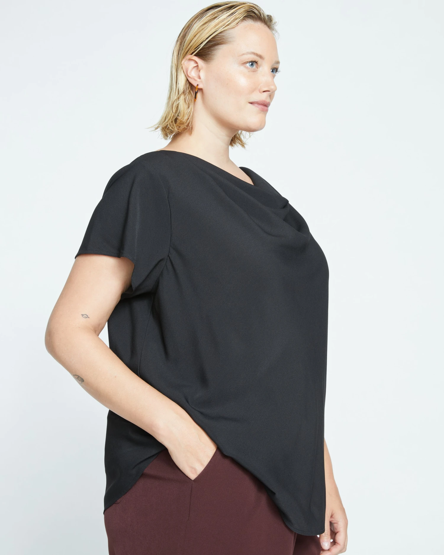 Better-Than-Silk Shell Top - Black - Image 3