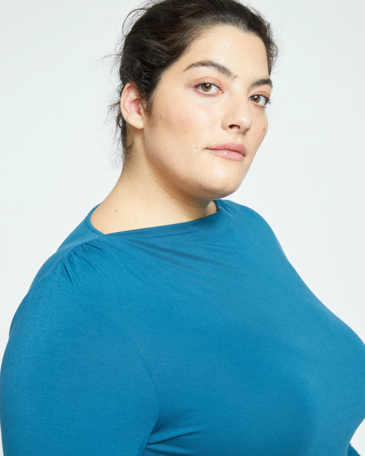 Louise Liquid Jersey Top - Midnight Rain - Image 2