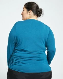 Louise Liquid Jersey Top - Midnight Rain -ChicLuxe Store Bettina Liquid Jersey Long Sleeve Top Legion blue USTO1442 574 004 037 2048x