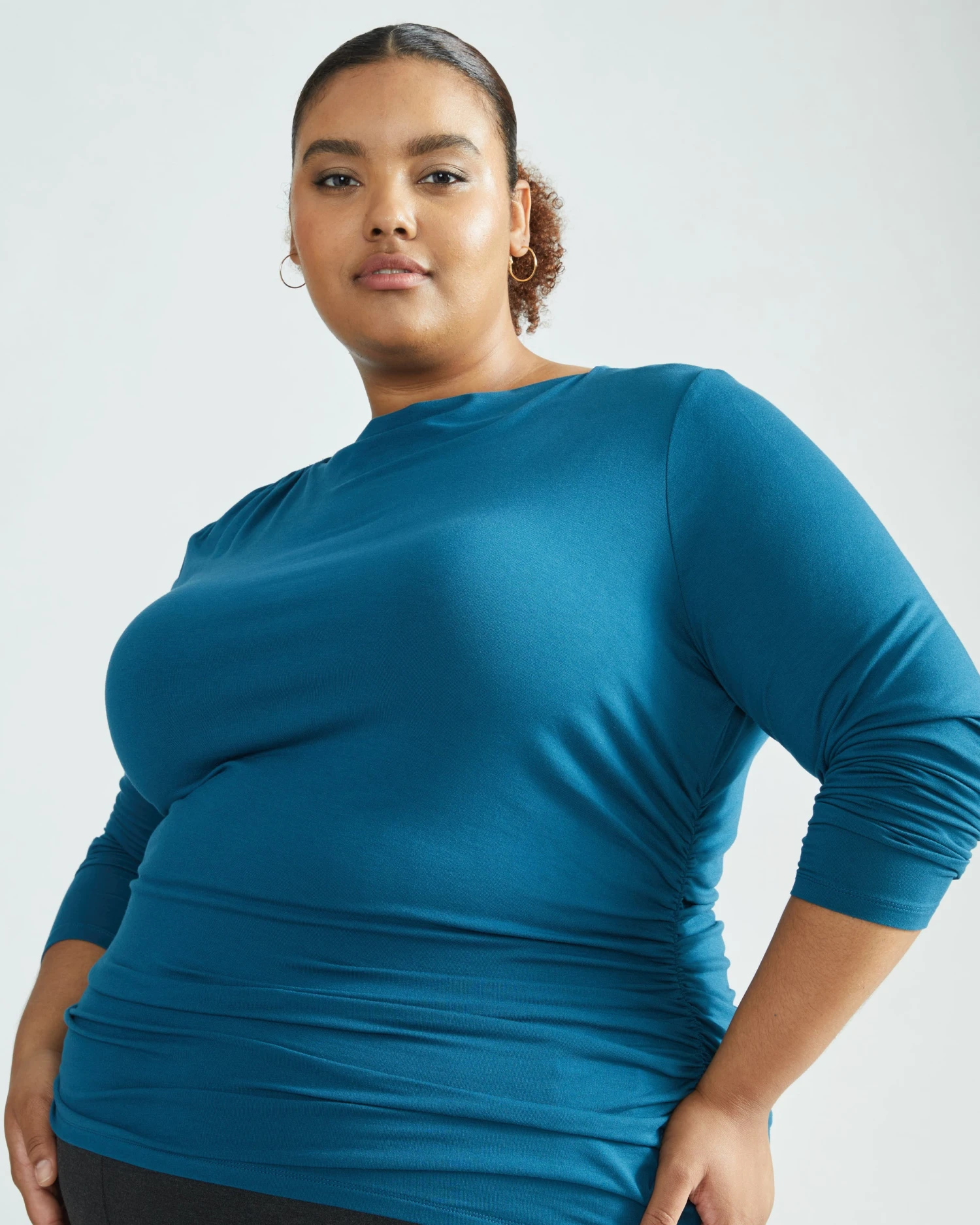 Louise Liquid Jersey Top - Midnight Rain