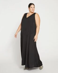 Ballroom Satin Gown - Black -ChicLuxe Store Bias Gown Black USDR1536 001 003 073 2048x