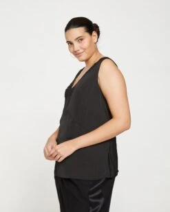 Starry Satin Top - Black -ChicLuxe Store Bias Lace Top Black USTO1525 001 003 019 2048x