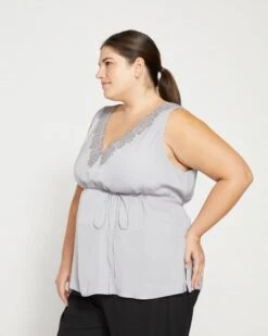 Starry Satin Top - Wedding Band 7 Starry Satin Top - Wedding Band -ChicLuxe Store Bias Lace Top Platinum USTO1525 637 003 047 2048x