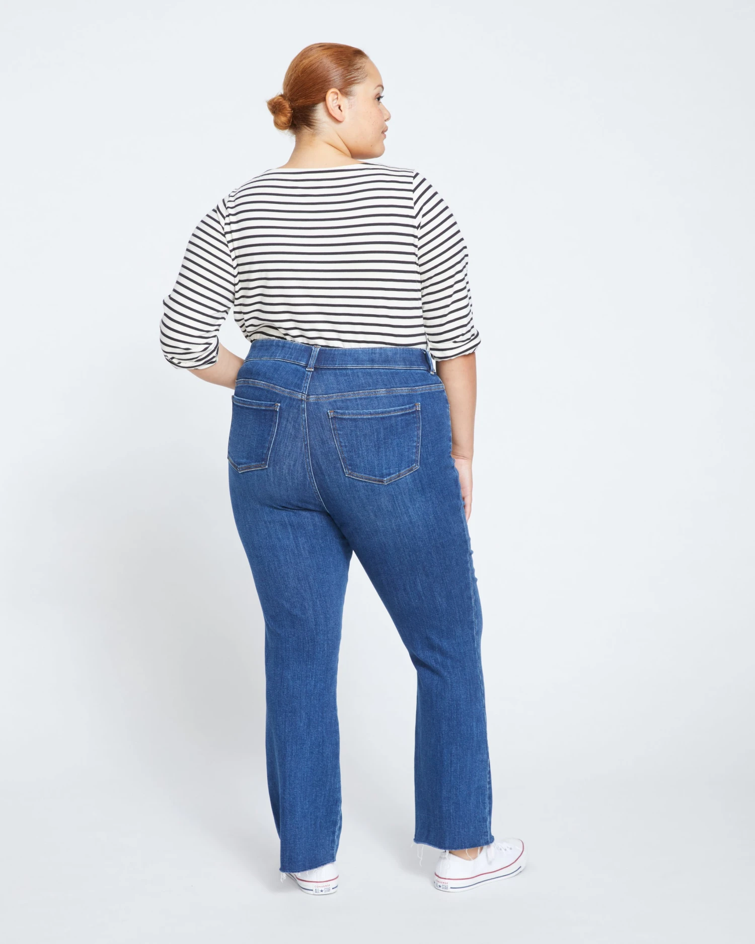 Riviera High Rise Bootcut Jeans - Stonewash Indigo - Image 4