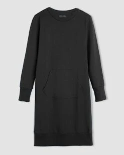 Bree Sweatshirt Dress - Black -ChicLuxe Store Bree Sweatshirt Dress USTOO219 BLACK copy 2048x