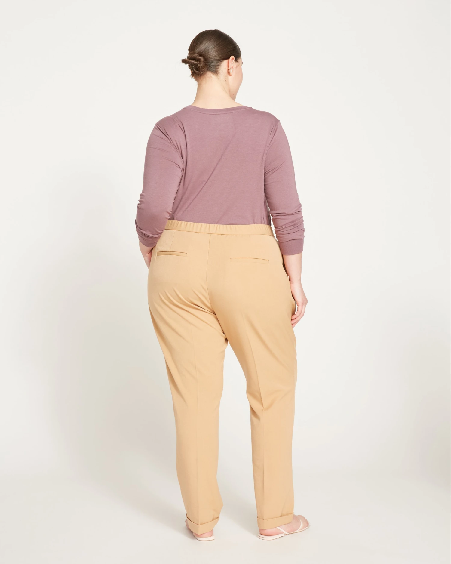 All Day Cuffed Cigarette Pants - Cafe Au Lait 5 All Day Cuffed Cigarette Pants - Cafe Au Lait - Image 5