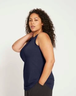 Cai High Neck Tank - Midnight -ChicLuxe Store CaiHighNeckTankBaritoneBlueUSTO0883 454 003 2048x