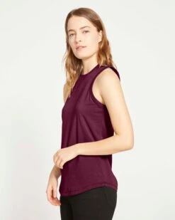 Cai High Neck Tank - Jam -ChicLuxe Store CaiHighNeckTankGrapeWineUSTO0883 446 003 2048x