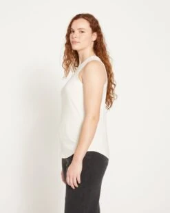 Cai High Neck Tank - White -ChicLuxe Store Cai High Neck Tank Blanc de Blanc USTO0883 025 002 005 2048x