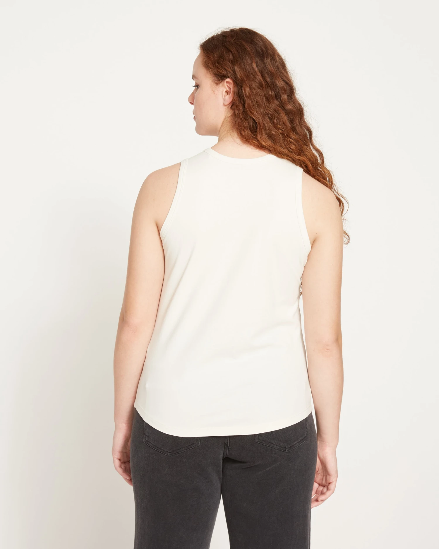 Cai High Neck Tank - White - Image 4