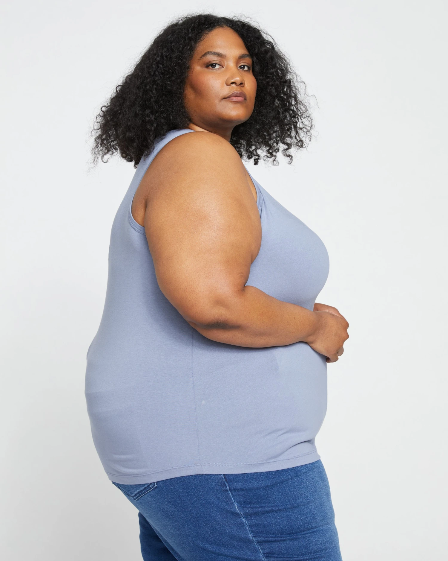 Cai High Neck Tank - Pressed Pansy - Image 3