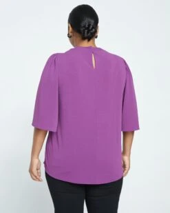 Crepe Jersey Capelet Blouse - Compote -ChicLuxe Store CapeletTop Gloxinia USTO1236A 592 004 025 2048x