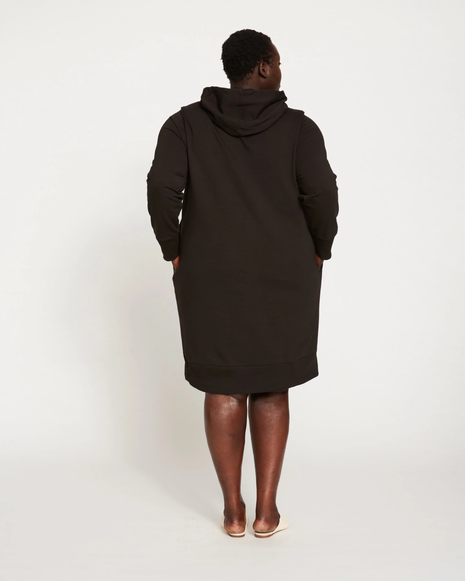 Carefree Hoodie Sweatshirt Dress - Black 5 Carefree Hoodie Sweatshirt Dress - Black - Image 5