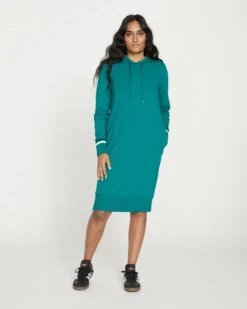 Carefree Hoodie Sweatshirt Dress - Mineral Green -ChicLuxe Store Carefree Hoodie Sweatshirt Dress Malachite USDR0940 630 002 006 2048x