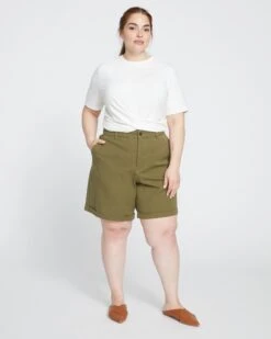 Casual Stretch Twill Shorts - Ivy