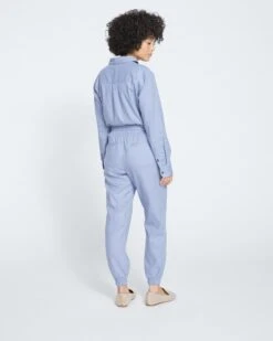 Shoreline Linen Joggers - Pressed Pansy -ChicLuxe Store Casual Linen Jogger Washed Iris USPA1333 545 004 039 2048x