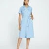 Perfect Chambray Savannah Shirtdress - Morning Blue