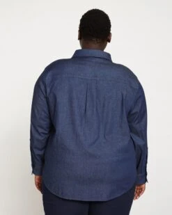 Classic Denim Shirt - Dark Indigo -ChicLuxe Store Classic Denim Shirt Dark Indigo USTO0974 008 003 023 2048x