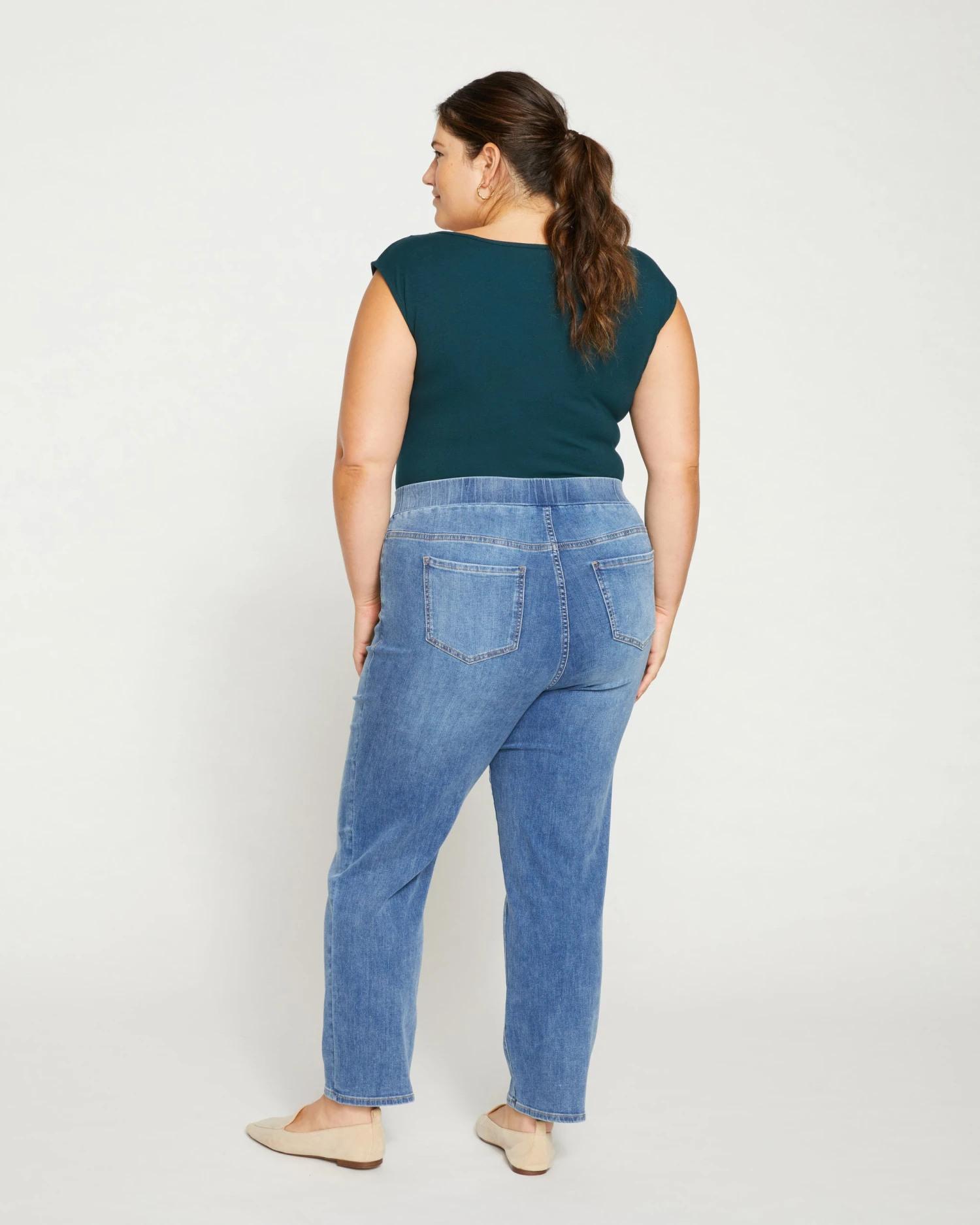 ComfortDenim Stovepipe Jeans 28 Inch - Western Blue Wash - Image 4