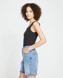 Katie High Rise Crossover Denim Shorts - Distressed Vintage Indigo Wash -ChicLuxe Store Crossover Denim Shorts Wash 131 USPA1138S 493 003 014 2048x