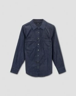Classic Denim Shirt - Dark Indigo -ChicLuxe Store DENIMSHIRT USTO0974 008 DarkIndigo min 176303a9 22e6 4617 a386 b898f849af37 2048x