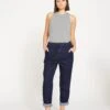 ComfortDenim Drawstring Jean Trouser - Dark Indigo