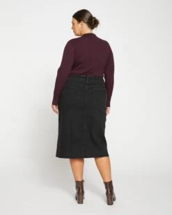 Dakota Denim Skirt - Broken Black -ChicLuxe Store Dakota Denim Skirt Broken Black USSK1291 610 004 030 2048x