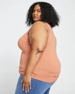 Double V Tank - Clay -ChicLuxe Store Double V Tank Clay USTO1128 531 003 018 1 2048x