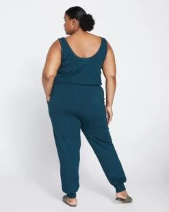 Superfine French Terry Jumpsuit - Deep Sea -ChicLuxe Store Drawstring Jumpsuit Deep Sea USLG1282 259 004 038 a219a930 80dd 44b5 adb5 487c8a332d25 2048x