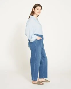 Elastic Waist Weekend Jeans - True Blue -ChicLuxe Store ELASTIC WAIST JEAN True Blue USPA1094 198 003 022 2048x