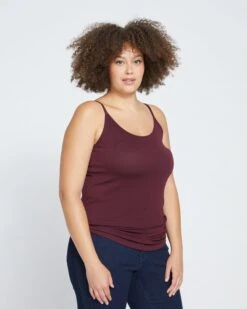 Foundation Camisole - Black Cherry -ChicLuxe Store Eco Foundation Camisole Black Cherry USFD0162E 190 003 014 2048x