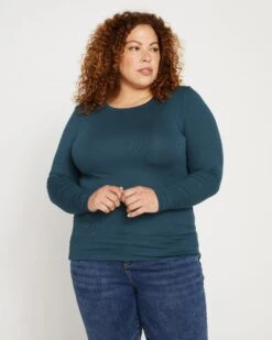 Foundation Long Sleeve Crew Neck Tee - Deep Sea