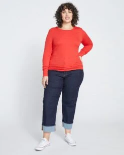 Foundation Long Sleeve Crew Neck Tee - Sanguinello