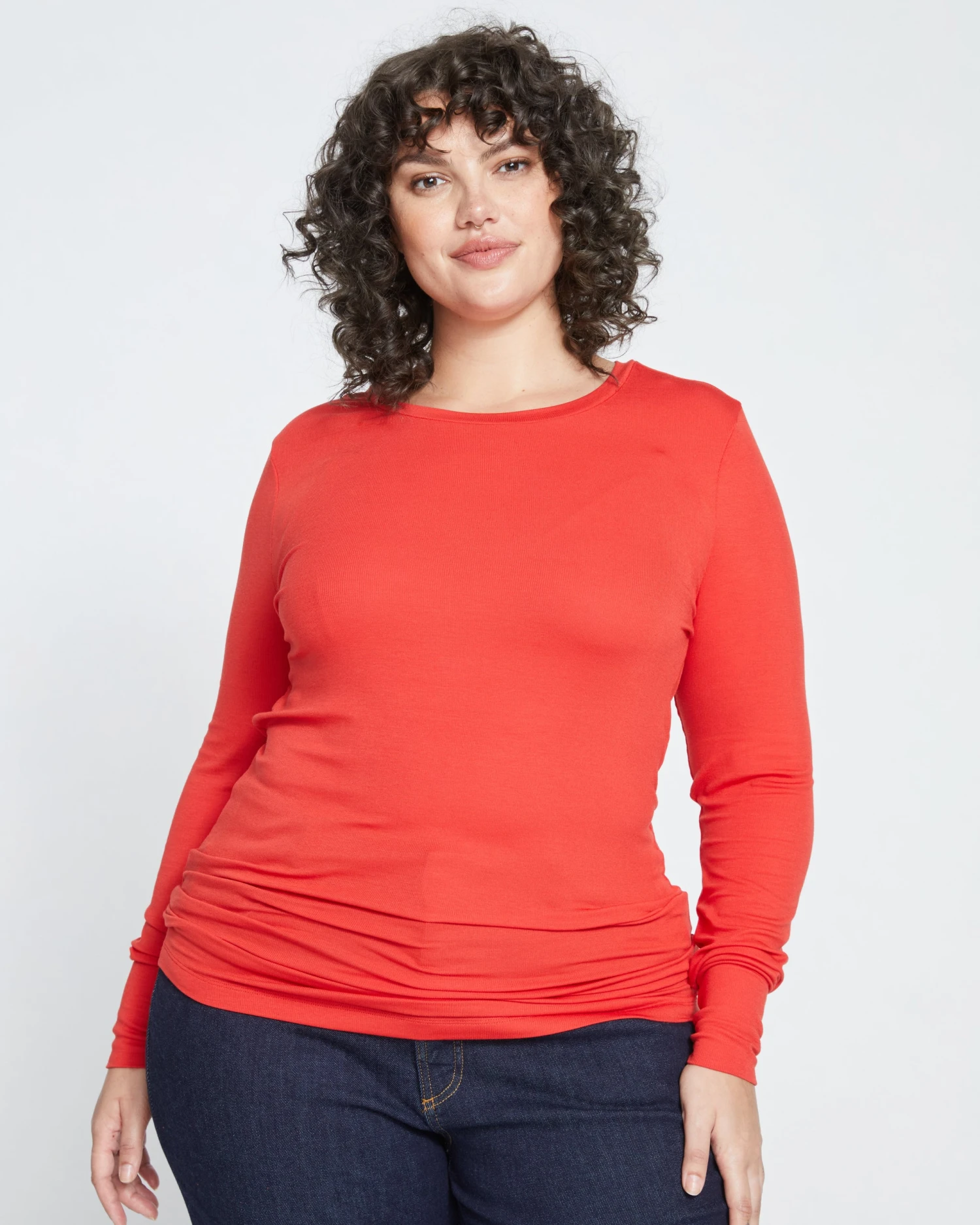 Foundation Long Sleeve Crew Neck Tee - Sanguinello - Image 2