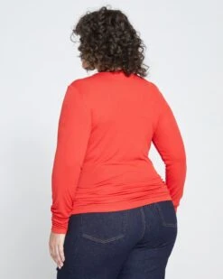 Foundation Long Sleeve Crew Neck Tee - Sanguinello -ChicLuxe Store Eco Foundation Long Sleeve Crewneck Tee Aura Orange USFD0167E 360 004 025 2048x