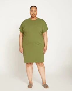 Elizabeth Easy Dress - Chive