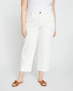 Etta High Rise Straight Leg Jeans 28 Inch - White 8 Etta High Rise Straight Leg Jeans 28 Inch - White -ChicLuxe Store Etta Jeans Broken White USPA0825 534 002 012 2048x