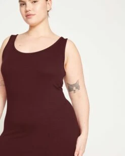 Foundation Tank Dress - Black Cherry