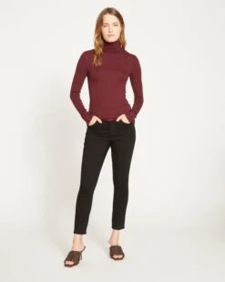 Foundation Turtleneck - Black Cherry -ChicLuxe Store Foundation Turtleneck Black Cherry USFD0169E 190 002 001 2048x
