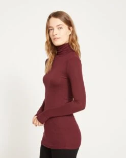 Foundation Turtleneck - Black Cherry -ChicLuxe Store Foundation Turtleneck Black Cherry USFD0169E 190 003 021 2048x