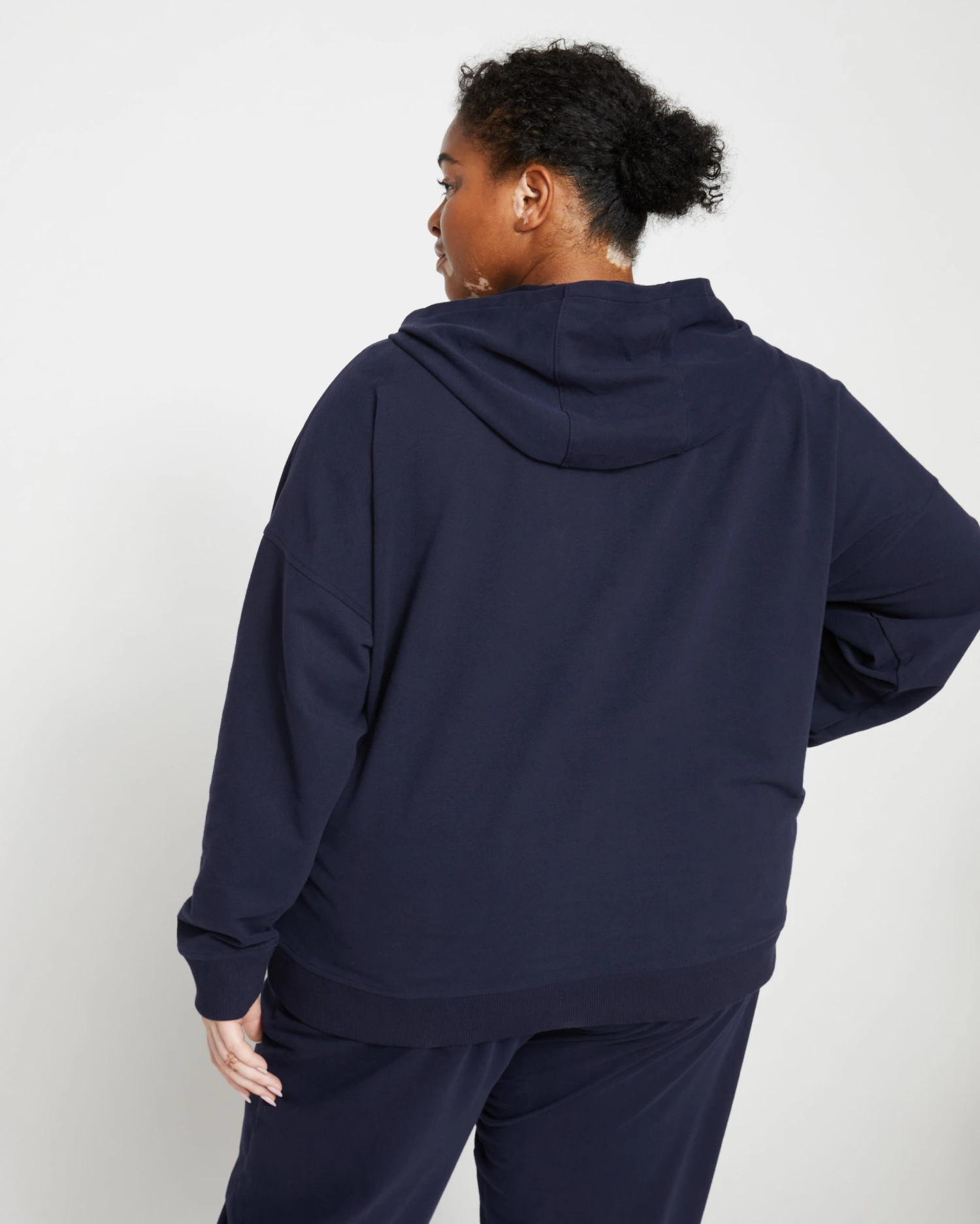 Fundamental French Terry Zip Up Hoodie - Midnight - Image 4