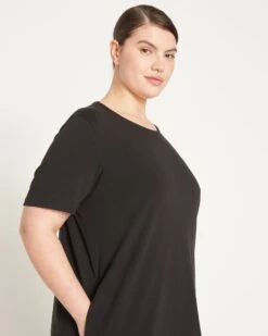Halie T-Shirt Dress - Black -ChicLuxe Store Halie T Shirt Dress Black USDR0569 001 002 013 2048x