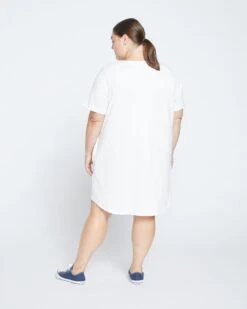 Halie T-Shirt Dress - White -ChicLuxe Store Halie T Shirt Dress Broken White USDR0569 534 004 020 2048x