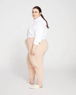 Heather Brushed Terry Drawstring Jogger - Mahogany Rose -ChicLuxe Store Heather Brushed Terry Drawstring Jogger Mahogany Rose USPA0941B 387 003 239 2048x